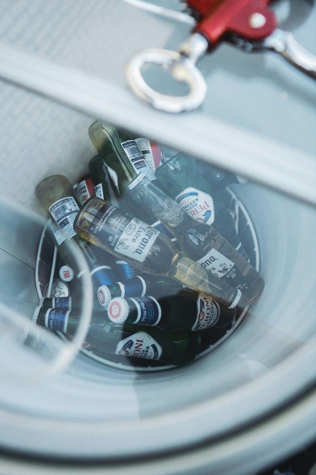 Iced tub of beers ready for an office happy hour — planning how much to order