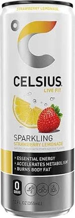Celsius Strawberry Lemonade 12oz Can