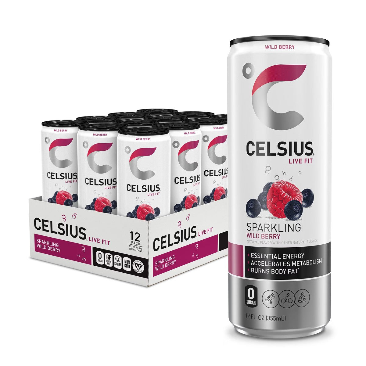 Celsius Wild Berry 12oz Can