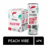 Celsius Peach Vibe 12oz Can