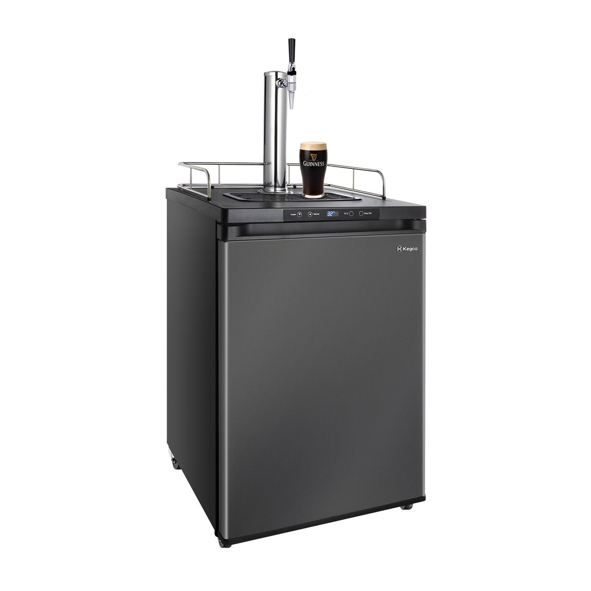 Kegco K309X-GNK stout kegerator, black stainless, with stout faucet