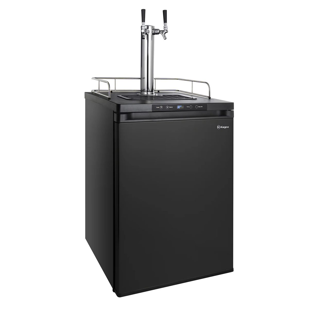 Kegco K309B-2NK Dual-Tap Digital Kegerator — Black