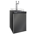 Kegco K309X-2NK Dual-Tap Digital Kegerator — Black with Stainless Door