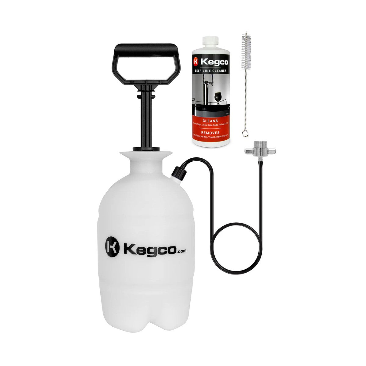 Kegco Pressurized Hand-Pump Cleaning Kit (1 Gallon)