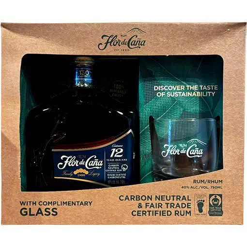 Flor de Cana 12Y Centenario With Glass (750ml)