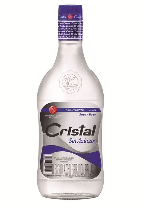 Aguardiente Cristal Sin Azucar Colombian Liqueur 750ml