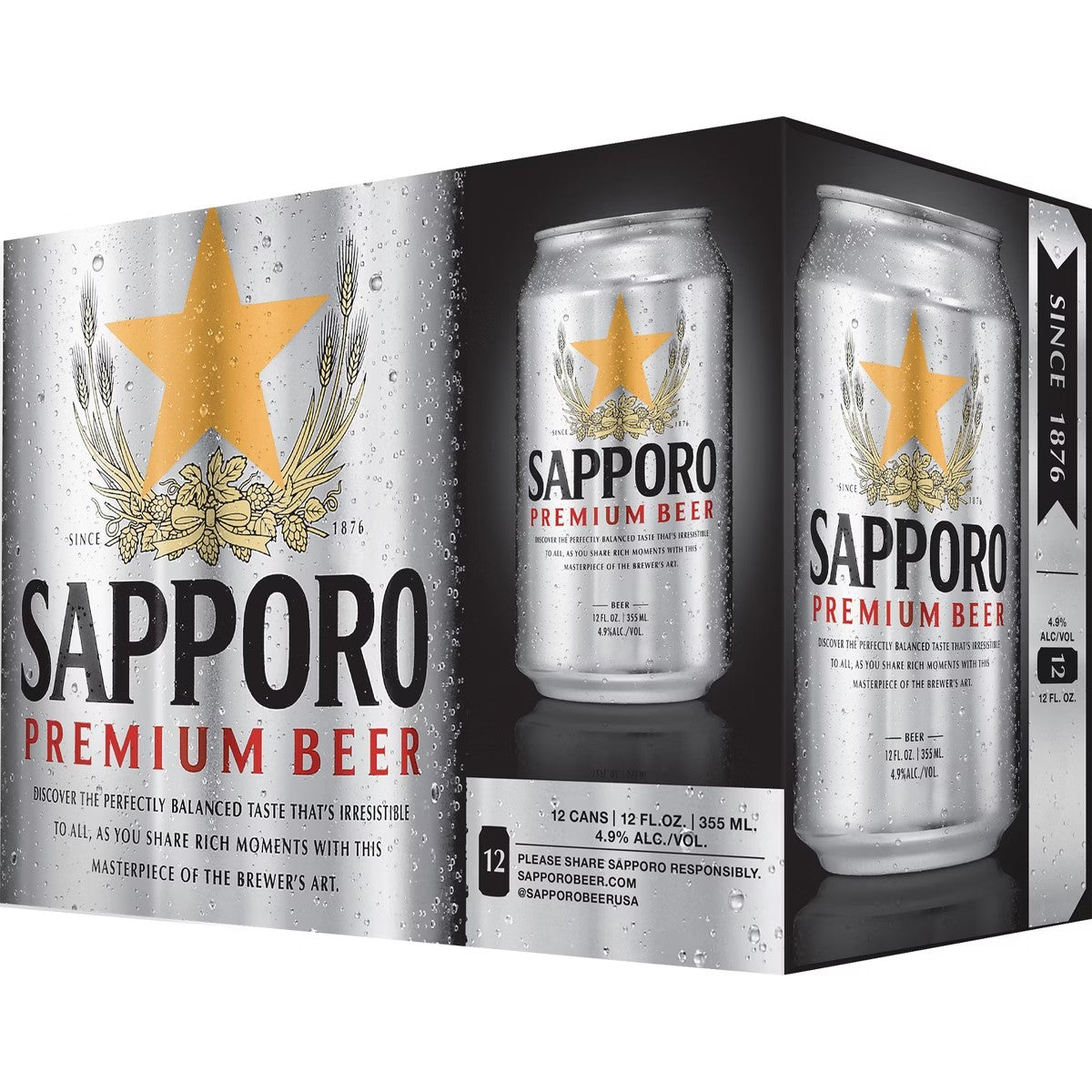Sapporo Premium 12oz Cans