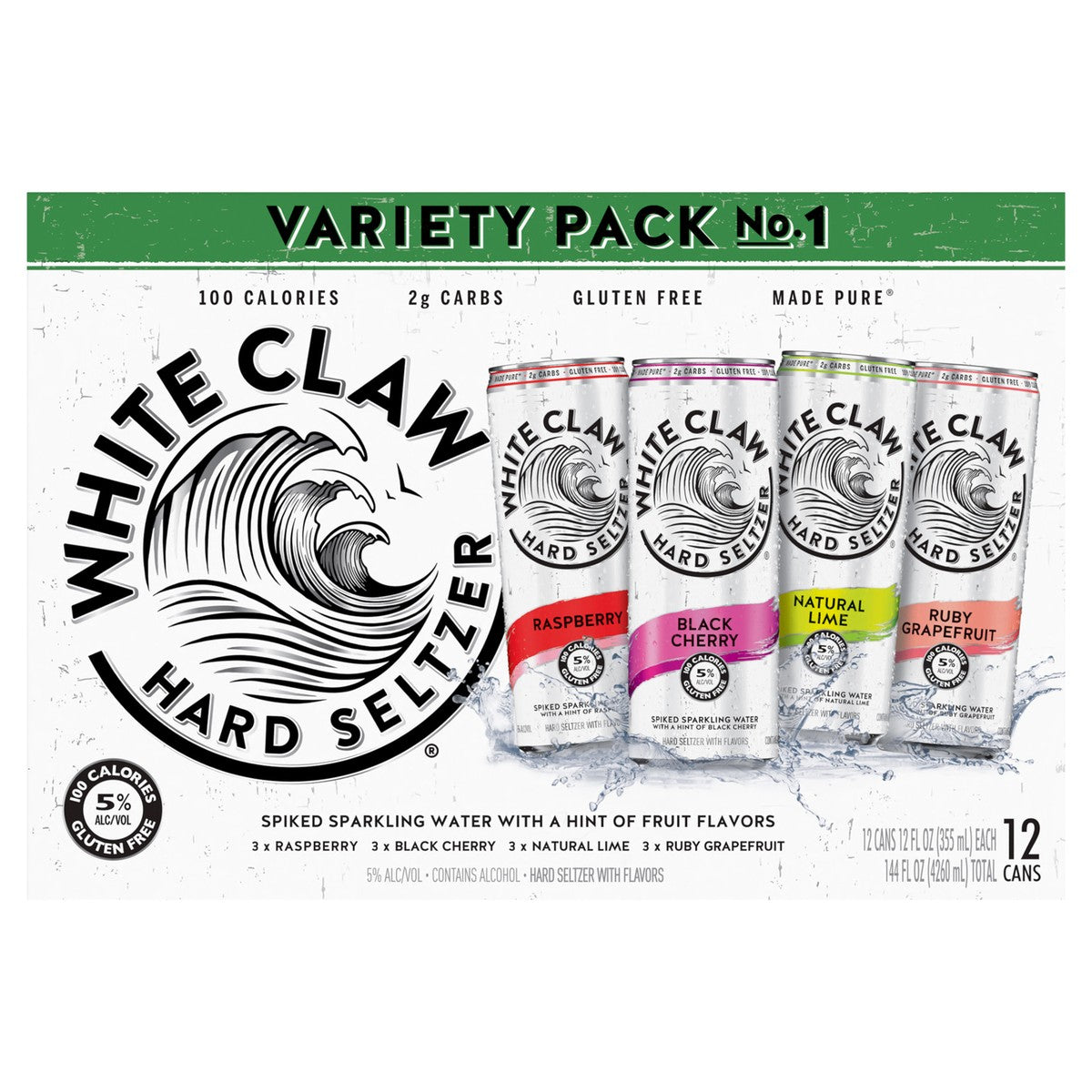Whiteclaw Variety Pack No. 1 (12-Pack 12oz)